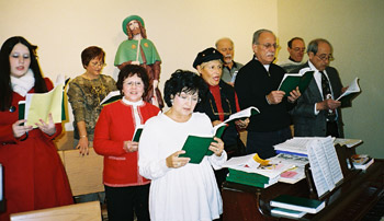 San Rocco Choir, before Christmas Mass