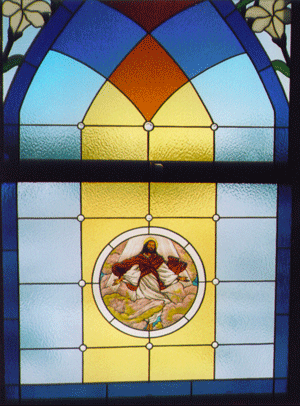  New stained glass window at San Rocco Oratory
