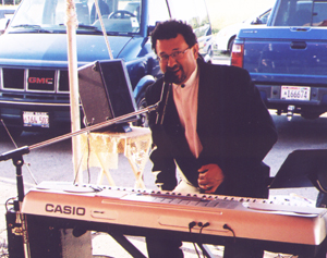 Frank Rossi at the keyboard